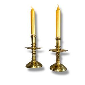 Vintage Small Virginia Metalcrafters Brass Candlesticks | Set of 2